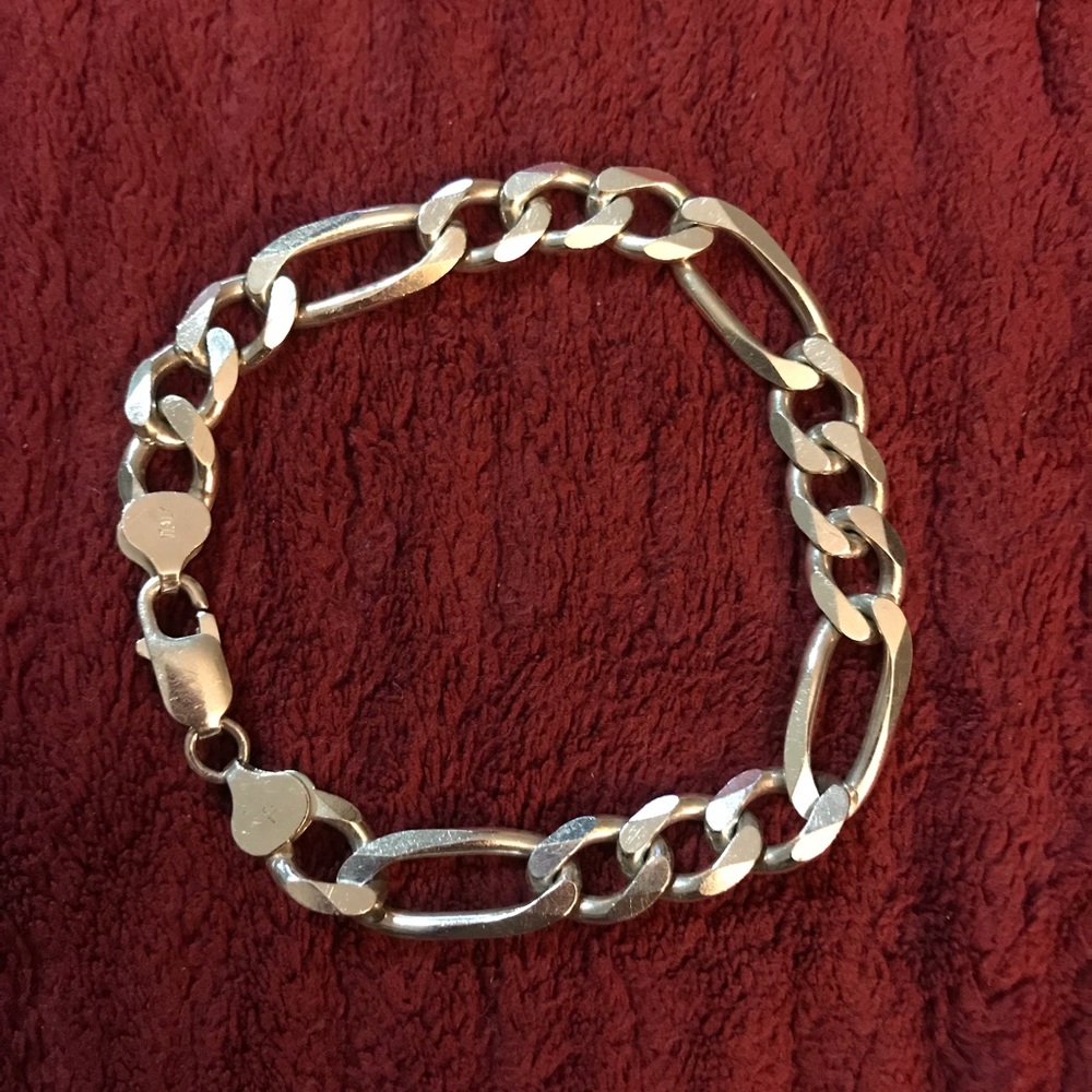 Sterling silver link bracelet